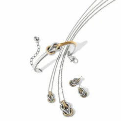 Brighton Interlok Harmony Two Tone Bar Bracelet Silver Best