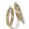 Brighton Interlok Heirloom Hoop Earrings Gold-Silver New