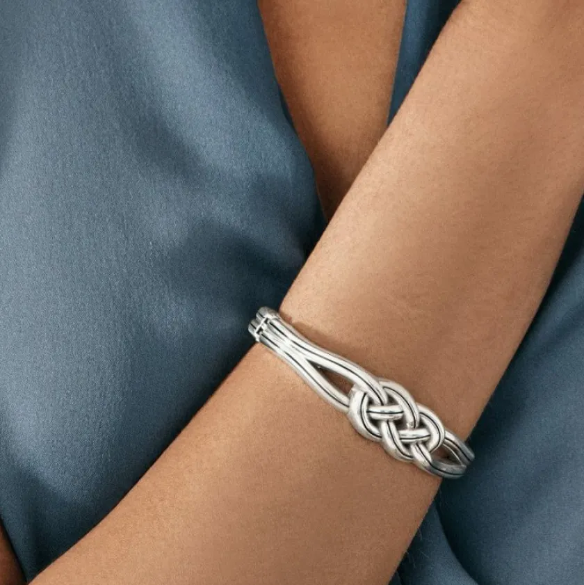 Brighton Interlok Hinged Bangle Silver Best
