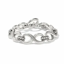 Brighton Interlok Infinity Bracelet Silver New