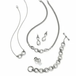 Brighton Interlok Infinity Bracelet Silver New