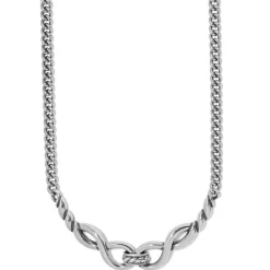 Brighton Interlok Infinity Collar Necklace Silver Online