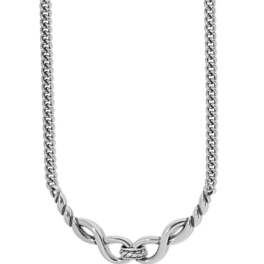 Brighton Interlok Infinity Collar Necklace Silver Online