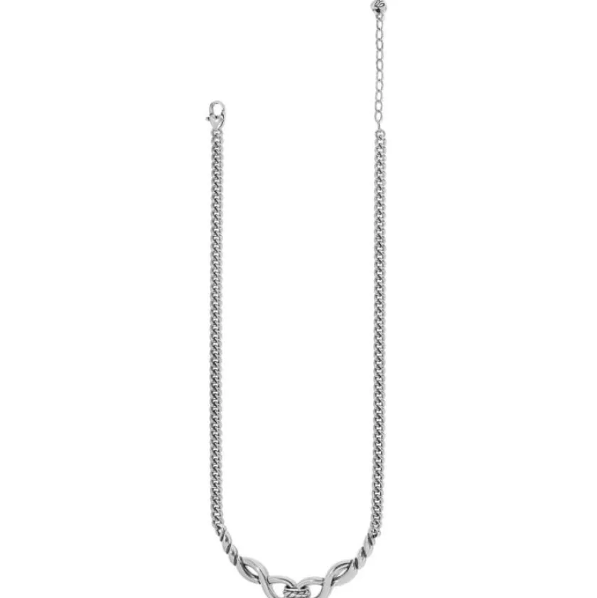 Brighton Interlok Infinity Collar Necklace Silver Online