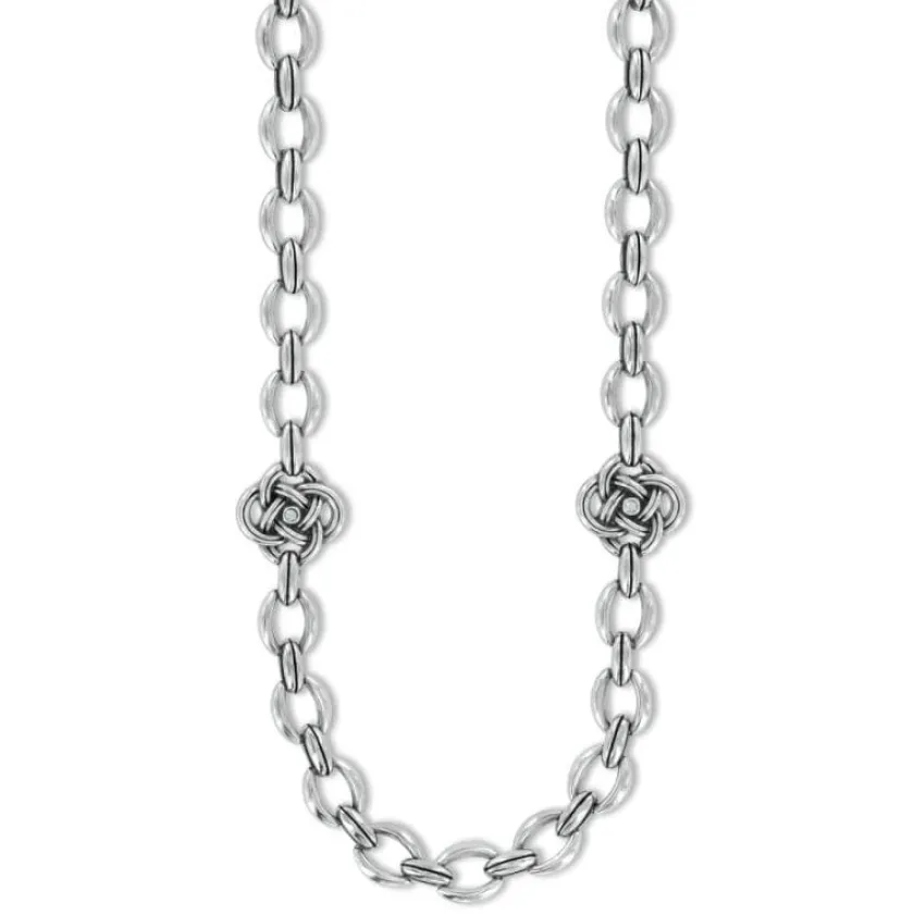 Brighton Interlok Knot Link Necklace Silver Outlet