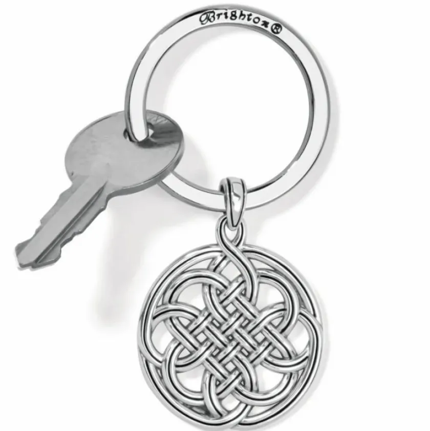 Brighton Interlok Medallion Round Key Fob Silver Outlet