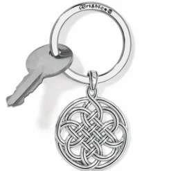 Brighton Interlok Medallion Round Key Fob Silver Outlet