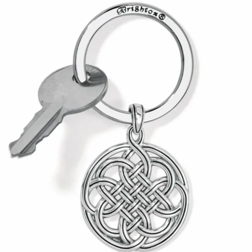 Brighton Interlok Medallion Round Key Fob Silver Outlet