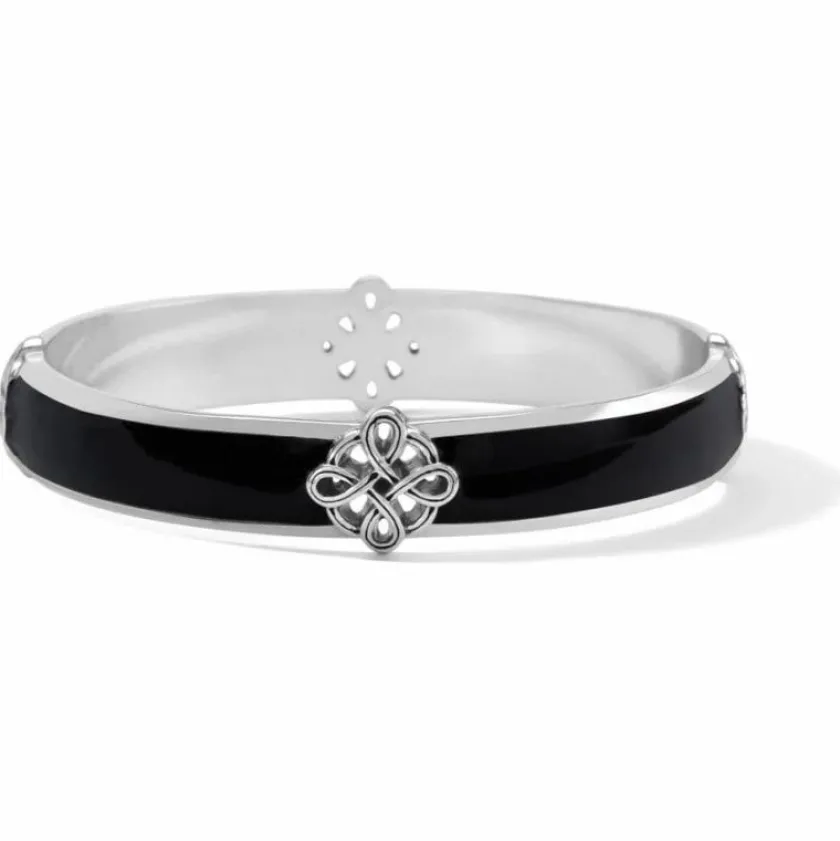 Brighton Interlok Noir Bangle Silver-Black Outlet