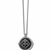 Brighton Interlok Noir Heirloom Reversible Necklace Silver-Black New