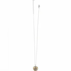 Brighton Interlok Noir Reversible Heart Necklace Gold-Black Discount