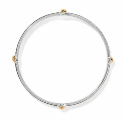 Brighton Interlok Noir Slim Bangle Silver-Gold Sale