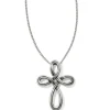 Brighton Interlok Petite Cross Necklace Silver Fashion