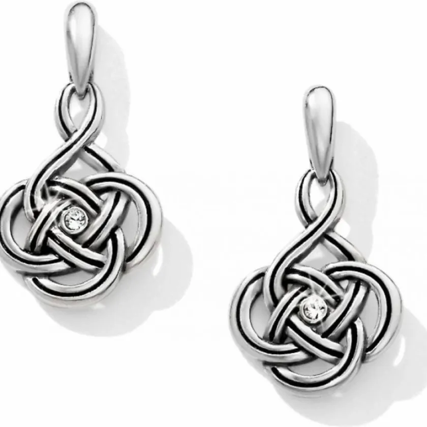 Brighton Interlok Petite Post Drop Earrings Silver Hot
