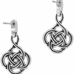 Brighton Interlok Petite Post Drop Earrings Silver Hot
