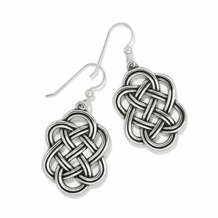 Brighton Interlok Trellis French Wire Earrings Silver Discount