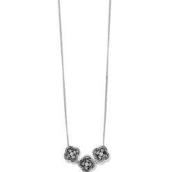 Brighton Interlok Trio Petite Necklace Silver Best
