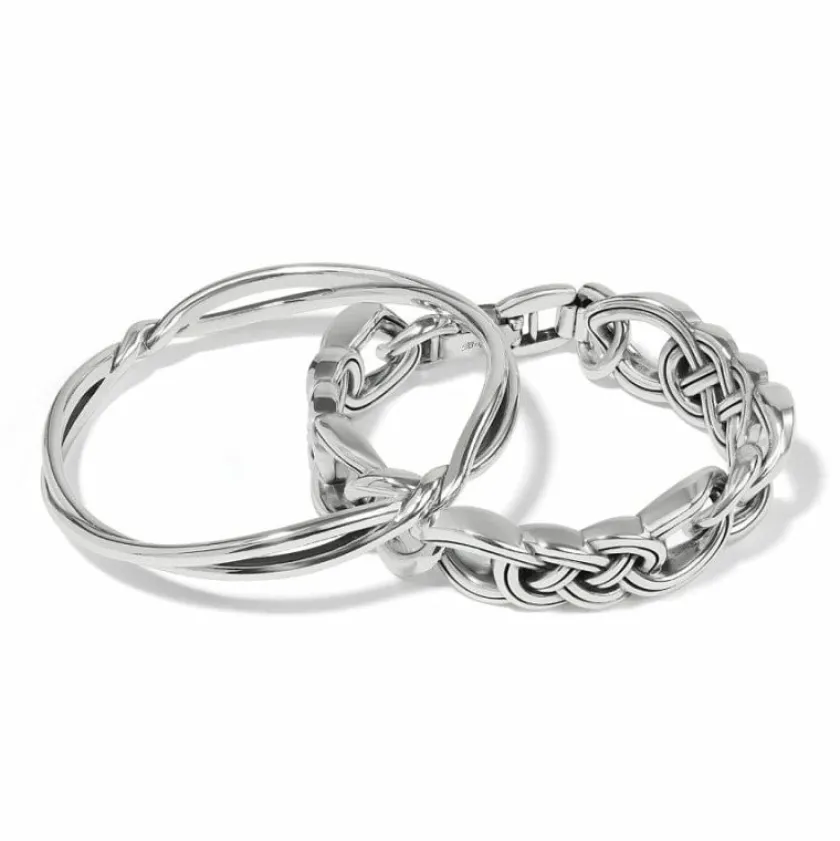 Brighton Interlok Twist Bangle Silver Online