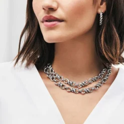 Brighton Interlok Twist Collar Necklace Silver Best