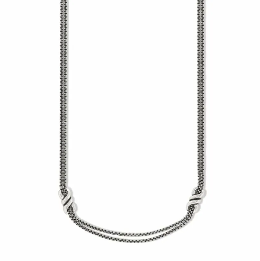 Brighton Interlok Twist Double Necklace Silver Online