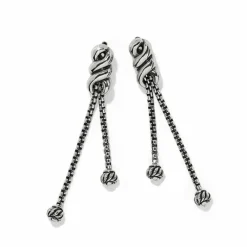 Brighton Interlok Twist Double Post Drop Earrings Silver Online