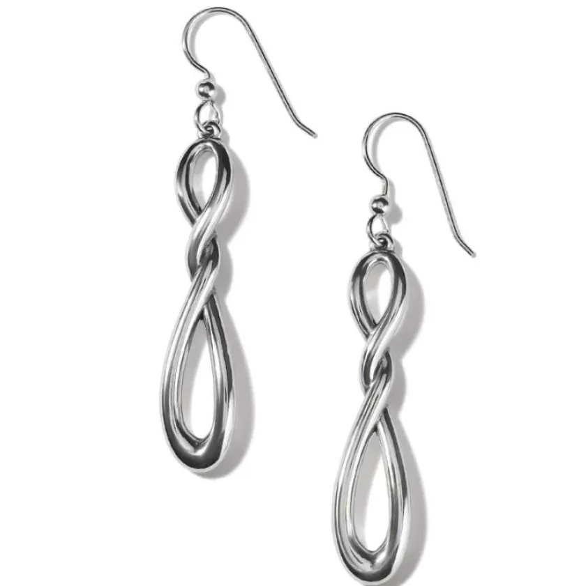 Brighton Interlok Twist French Wire Earrings Silver New