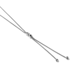 Brighton Interlok Twist Lariat Necklace Silver New