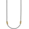 Brighton Interlok Twist Two Tone Double Chain Necklace Silver-Gold Best