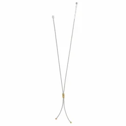 Brighton Interlok Twist Two Tone Lariat Necklace Silver-Gold Online