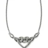 Brighton Interlok V Heart Necklace Silver Clearance