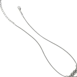 Brighton Interlok V Heart Necklace Silver Clearance