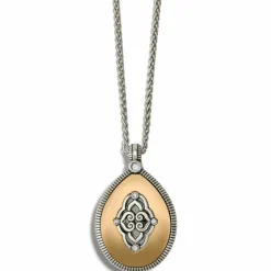 Brighton Intrigue Soiree Reversible Necklace Gold-Black New