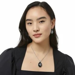 Brighton Intrigue Soiree Reversible Necklace Gold-Black New