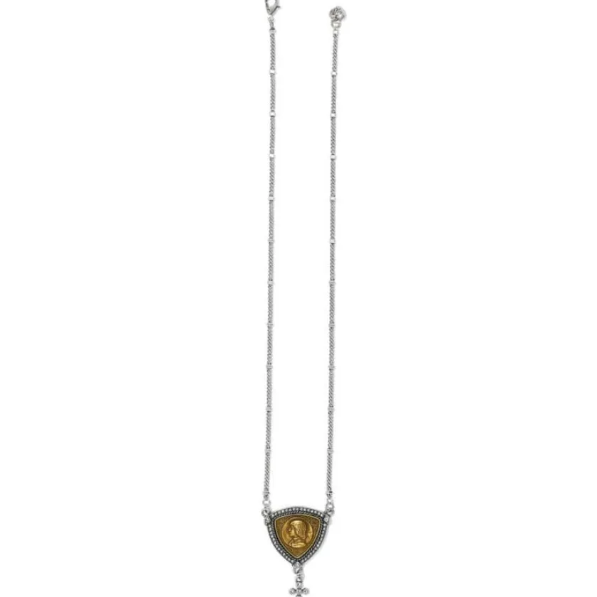 Brighton Joan Of Arc Courage Two Tone Necklace Silver-Gold Clearance