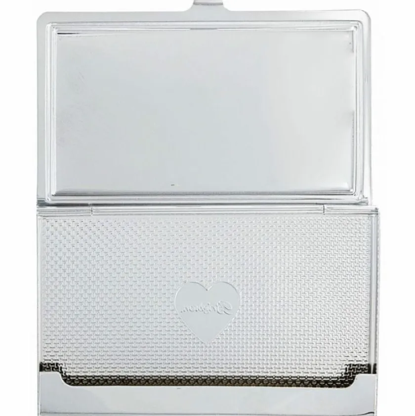 Brighton Joyful Heart Card Case Silver-Red Hot