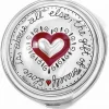 Brighton Joyful Heart Compact Silver-Red Hot