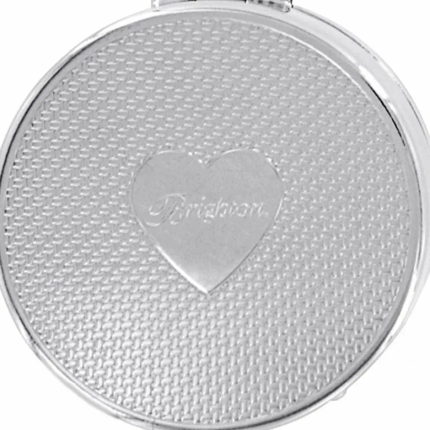 Brighton Joyful Heart Pill Box Silver-Red Discount