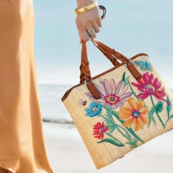 Brighton Juliana Straw Tote Luggage-Natural New