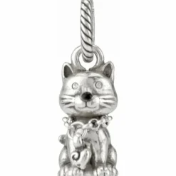 Brighton Kitty Charm Silver Best