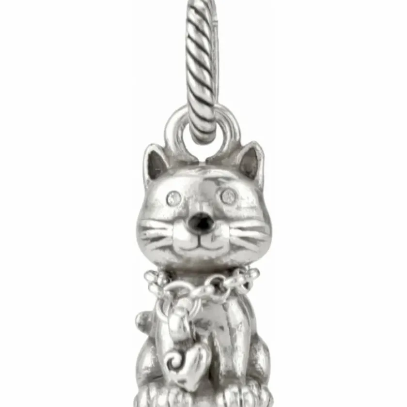 Brighton Kitty Charm Silver Best