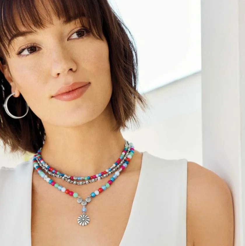 Brighton Kyoto In Bloom Bead Necklace Silver-Multi Fashion
