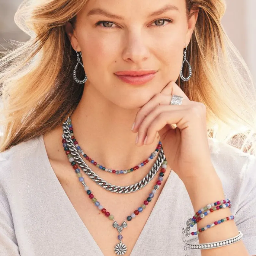 Brighton Kyoto In Bloom Bead Necklace Silver-Multi Fashion