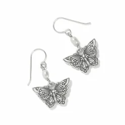 Brighton Kyoto In Bloom Butterfly French Wire Earrings Silver-Pink Discount