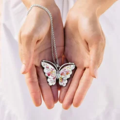 Brighton Kyoto In Bloom Sakura Butterfly Necklace Silver-Pink Sale