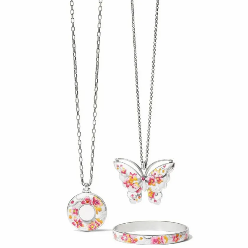 Brighton Kyoto In Bloom Sakura Ring Necklace Silver-Multi Fashion