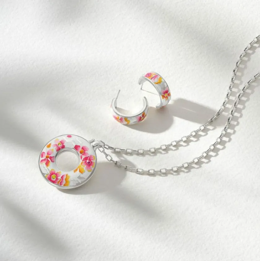 Brighton Kyoto In Bloom Sakura Ring Necklace Silver-Multi Fashion