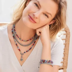 Brighton Kyoto In Bloom Short Necklace Silver-Multi Fashion