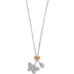 Brighton La Farfalla Butterfly Charm Necklace Silver-Multi Online