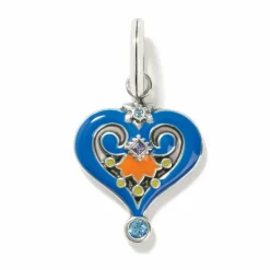 Brighton La Farfalla Heart Charm Silver-Multi Outlet
