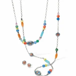 Brighton La Farfalla Short Necklace Silver-Multi Sale